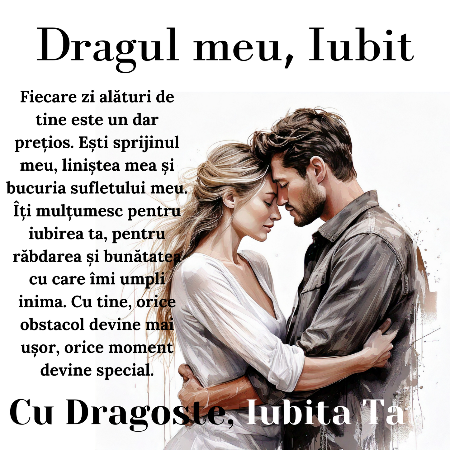 Cadou Iubit - Lantisor cu Cruce si mesaj de Dragoste
