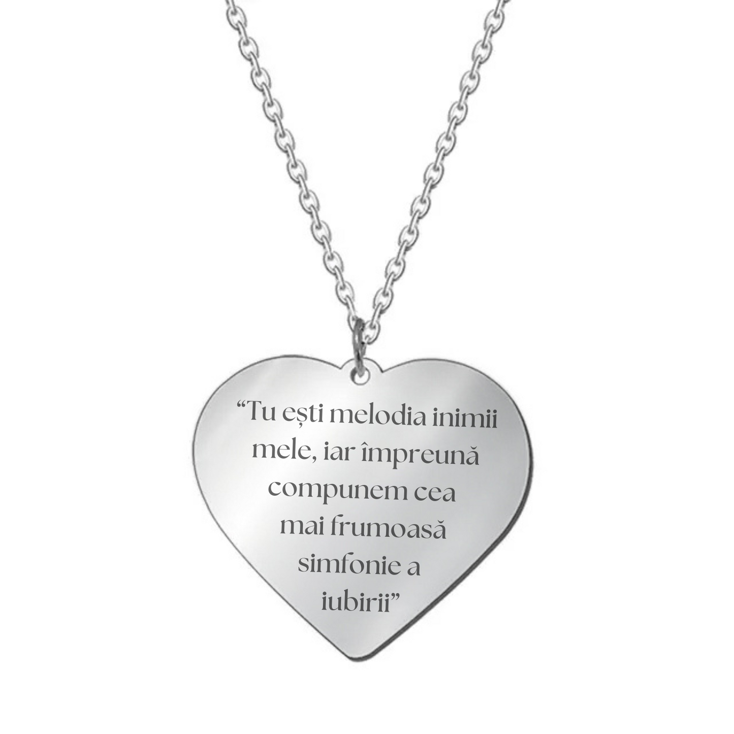 Set Cadou Colier Argint 925, cutiuta personalizata cu felicitare de iubire de la Fiu/Fiica pentru Mama - "Tu esti melodia inimii mele" 2