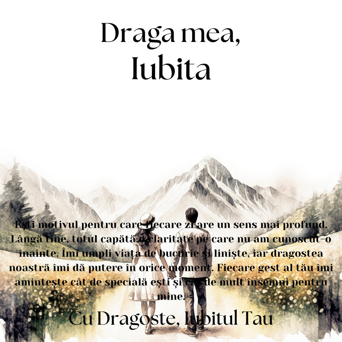 Cadou Iubita – Colier Argint 925 cu Zirconiu și Mesaj de Dragoste