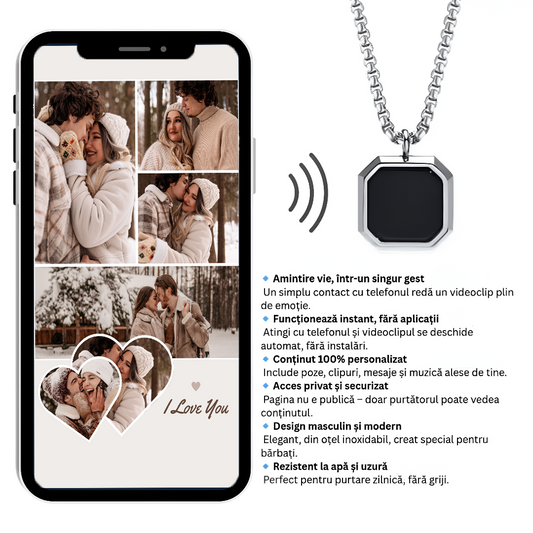 Lantisor Cu Cip Inteligent NFC – Amintiri si Emotii la un singur Touch pentru Iubit