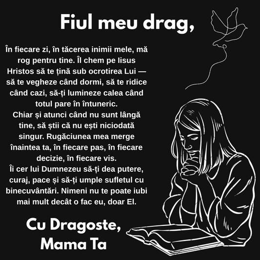 Cadou Fiu - Lantisor cu Cruce si mesaj de Dragoste Faith