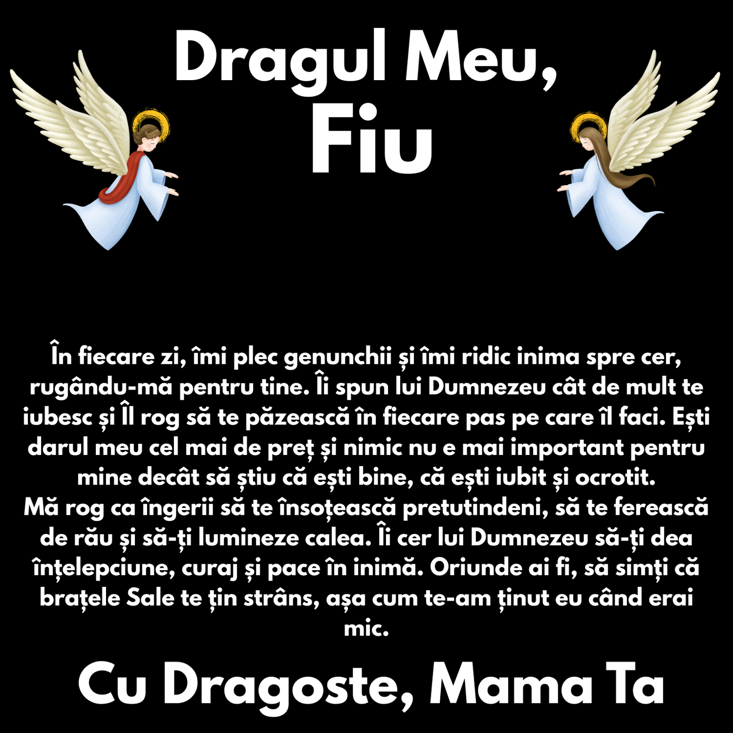 Cadou Fiu - Lantisor cu Cruce si mesaj de Dragoste Faith