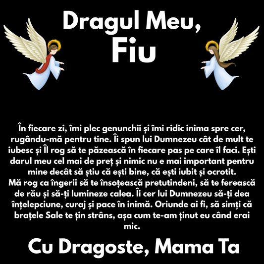 Cadou Fiu - Lantisor cu Cruce si mesaj de Dragoste Faith