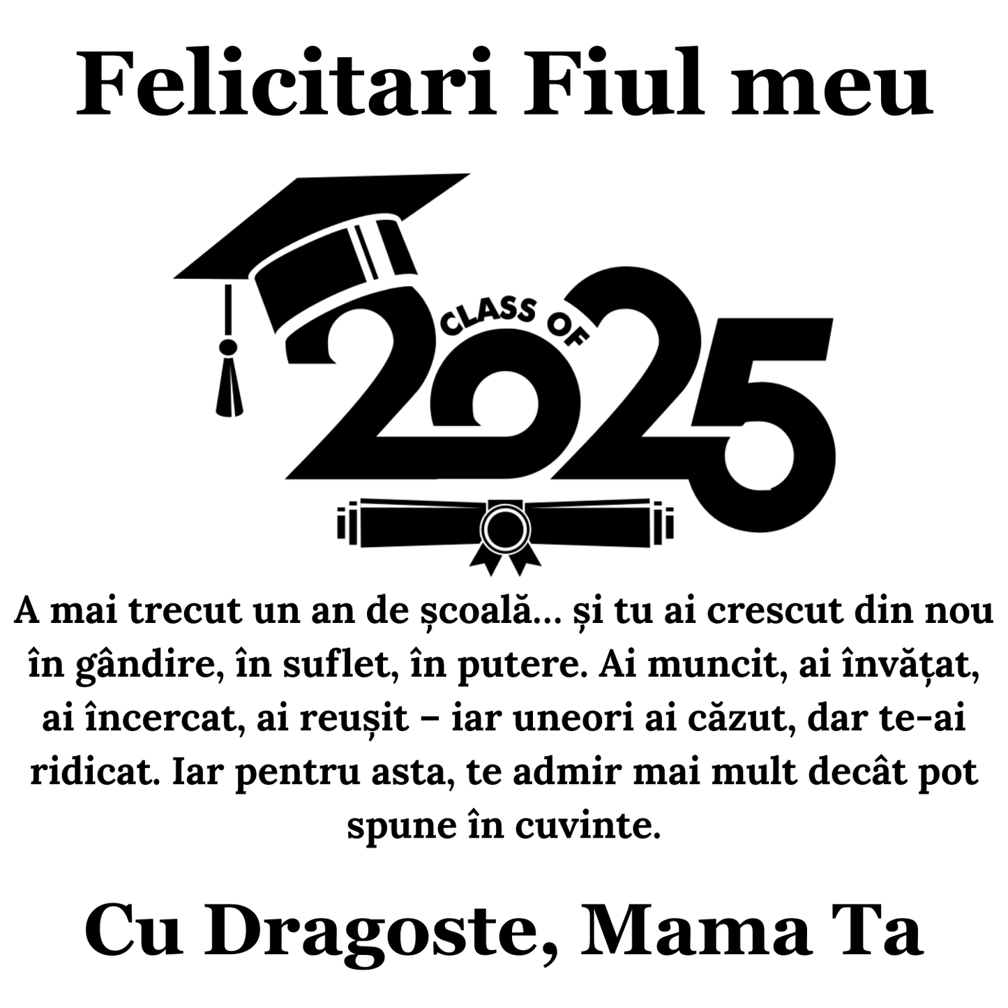 Cadou absolvire Fiu - Lantisor cu Cruce si mesaj de Dragoste