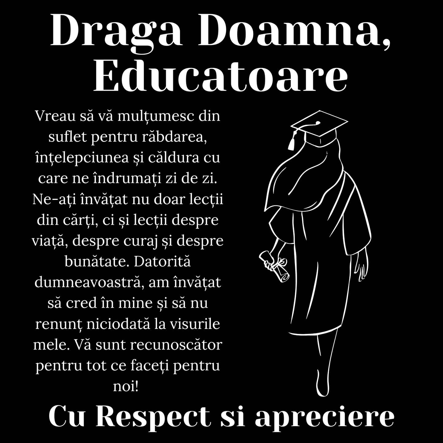 Cadou Invatatoare - Colier din argint si mesaj de apreciere