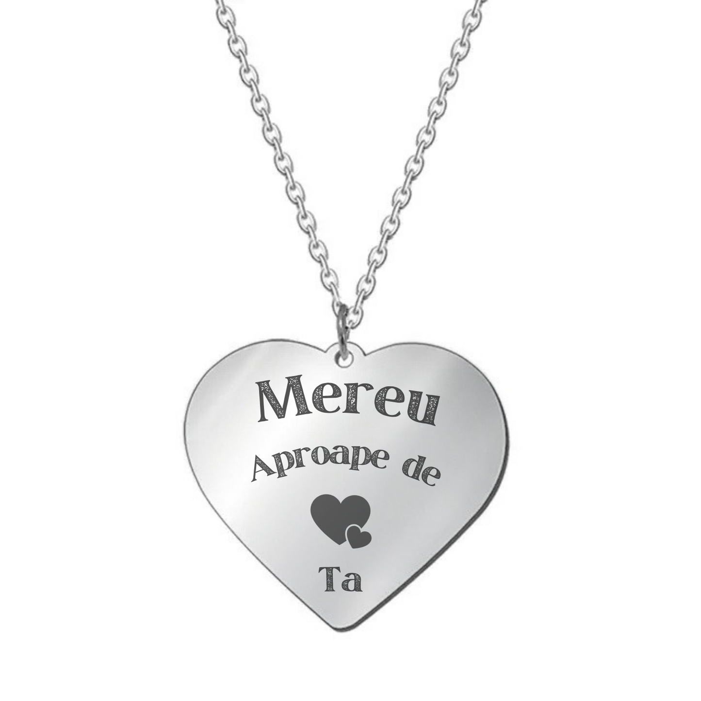 Set Cadou Colier Argint 925, cutiuta personalizata cu felicitare de iubire de la Mama si Tata pentru Fiica - "Mereu aproape de inima ta"