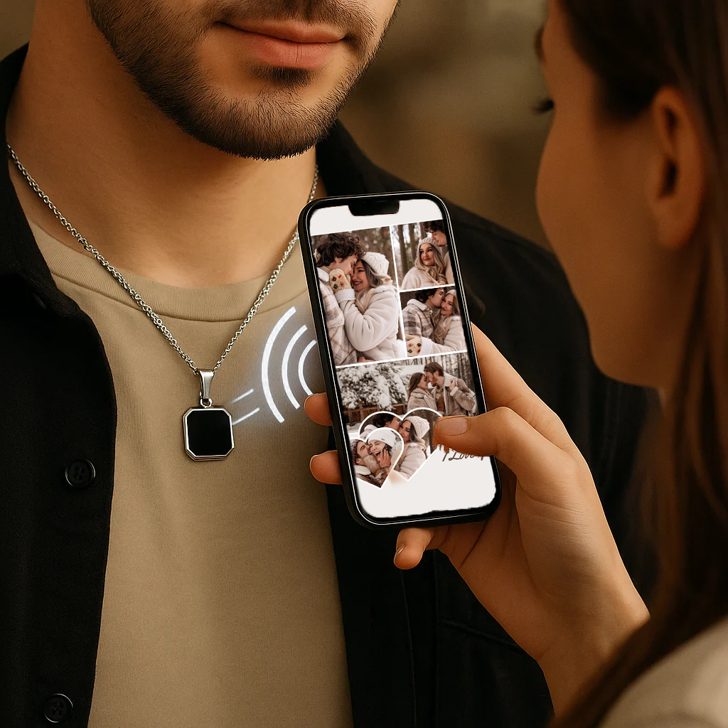 Lantisor Cu Cip Inteligent NFC – Amintiri si Emotii la un singur Touch pentru Iubit