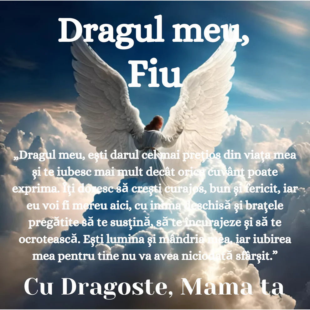 Cadou Fiu - Lantisor cu Cruce si mesaj de Dragoste