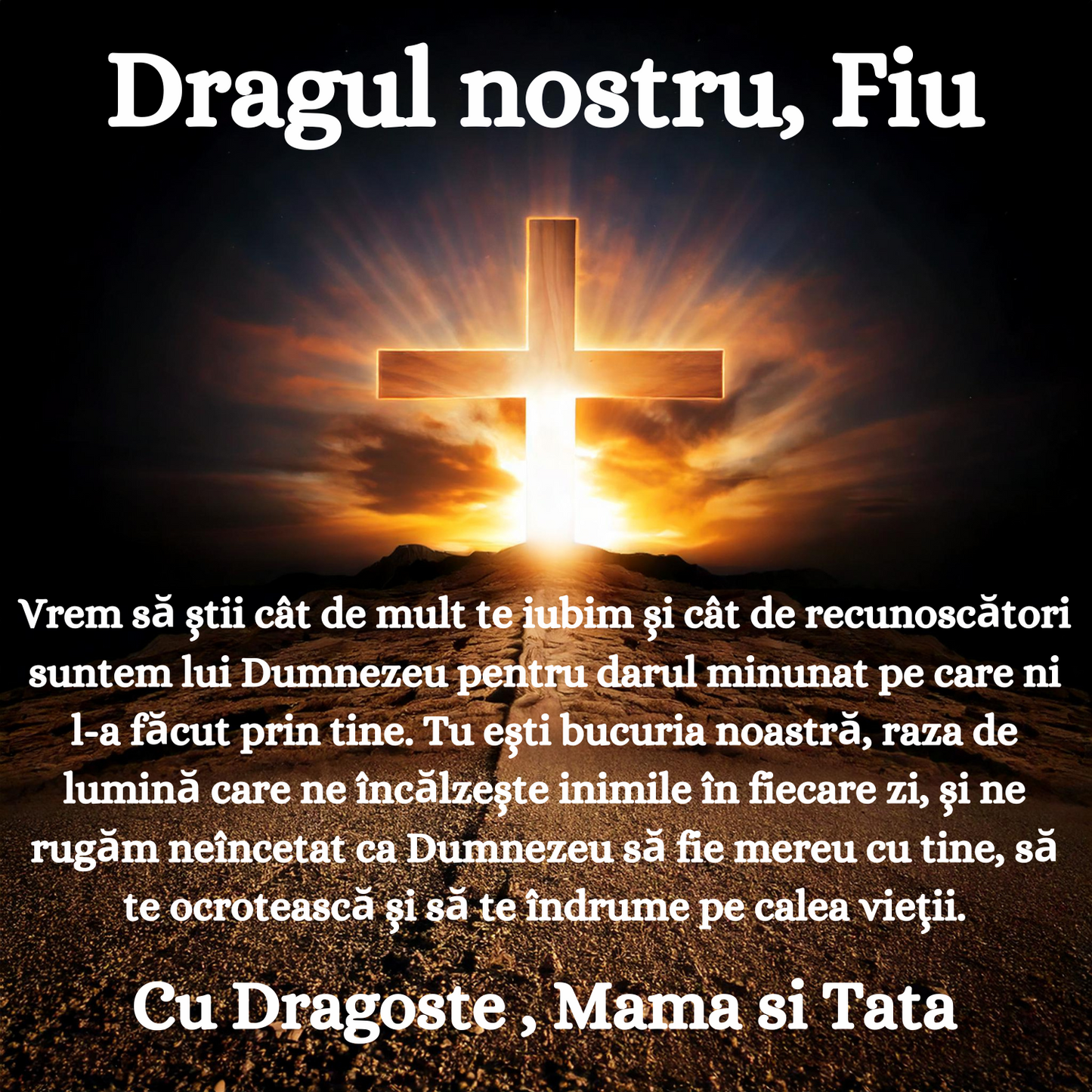 Cadou Fiu - Bratara din otel inoxidabil cu mesaj de Dragoste
