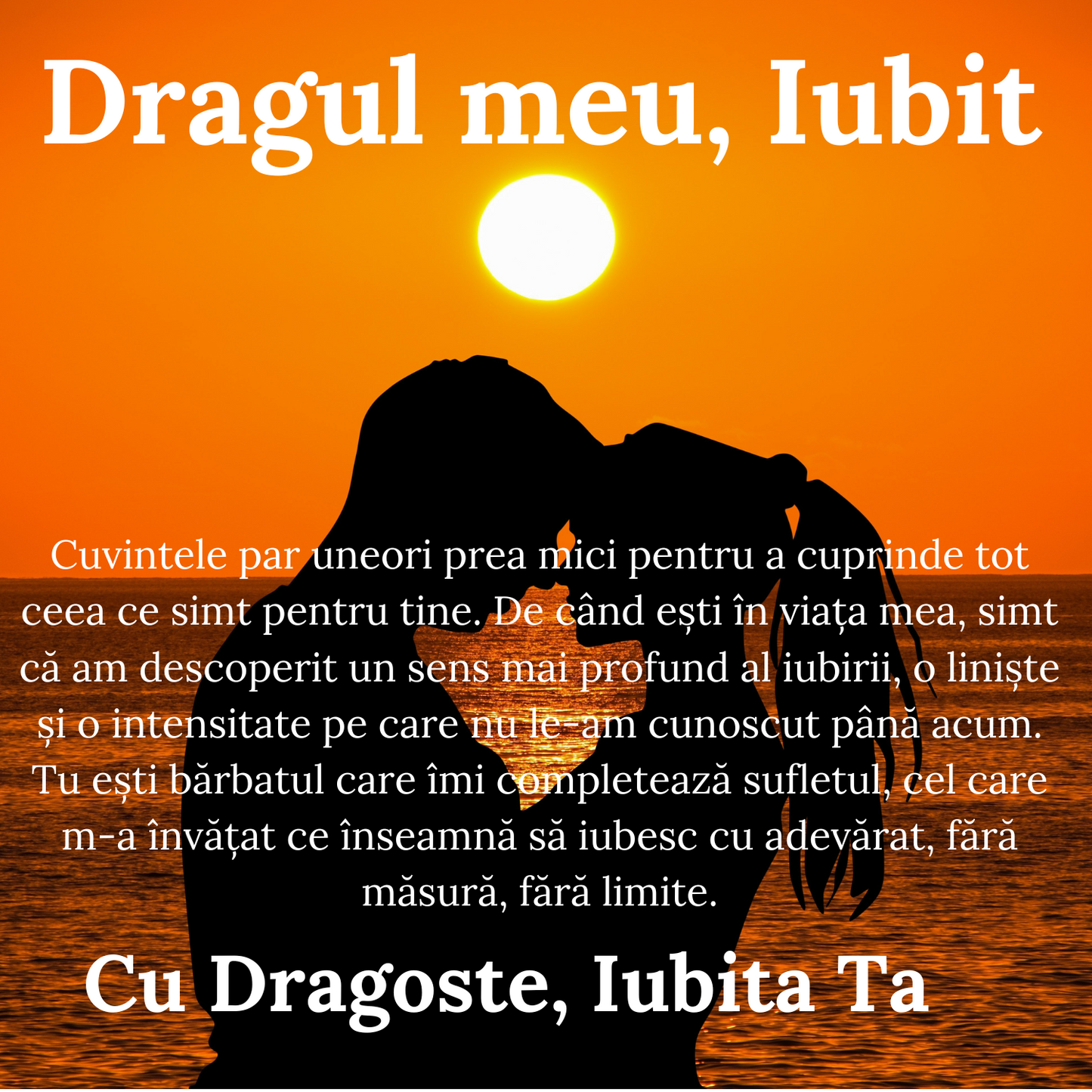 Cadou Iubit - Bratara din otel inoxidabil cu mesaj de Dragoste