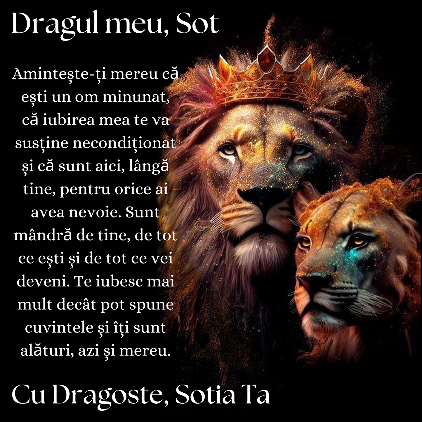 Cadou Sot - Lantisor cu Cruce si mesaj de Dragoste