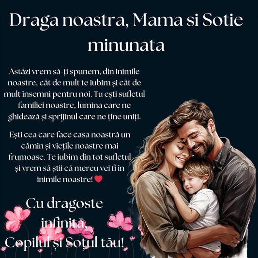 Cadou Mama – Colier Argint 925 cu Zirconiu și Mesaj de Dragoste