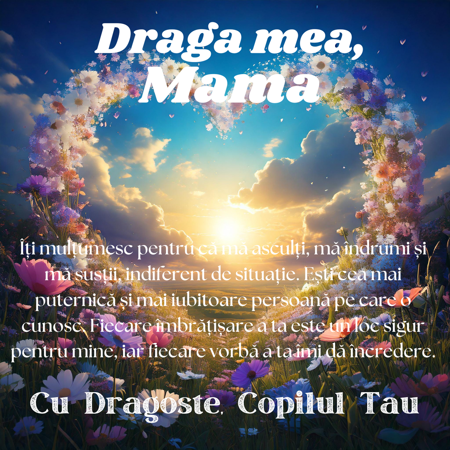 Cadou Mama – Colier Argint 925 cu Zirconiu și Mesaj de Dragoste