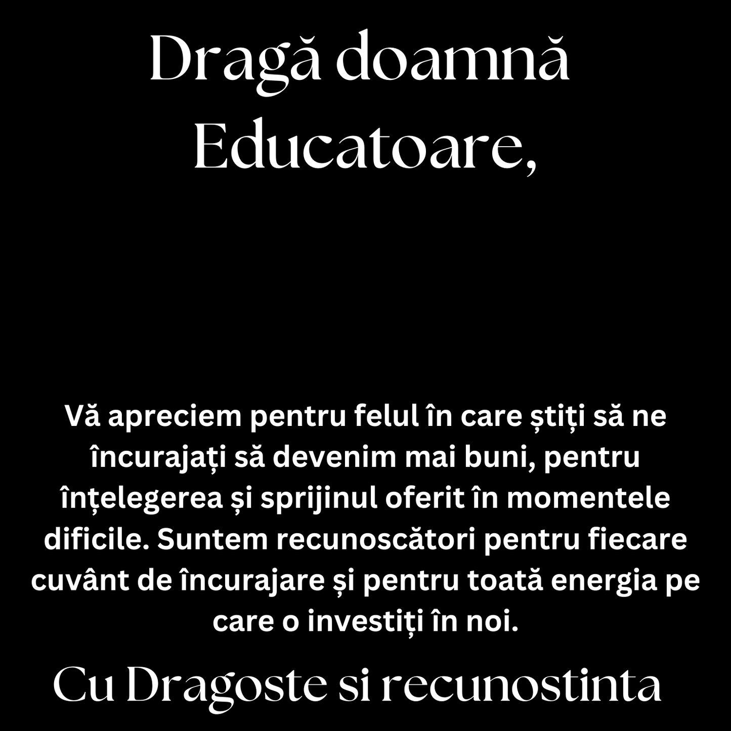 Idei Cadouri Educatoare - Colier din argint si mesaj de apreciere