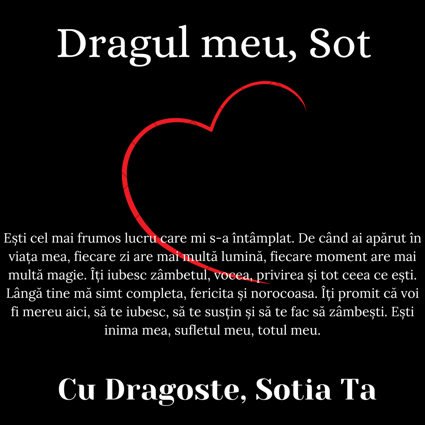 Cadou Sot - Lantisor cu Cruce si mesaj de Dragoste