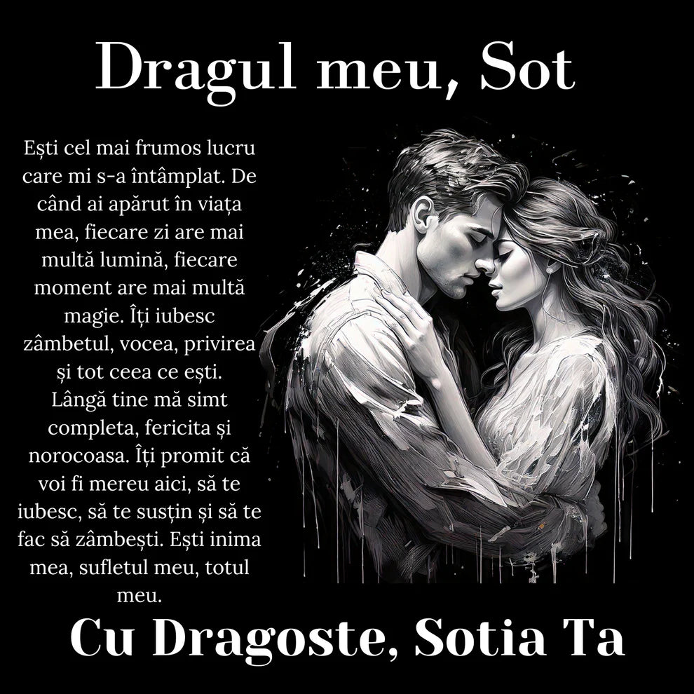 Cadou Sot - bratara din piele cu mesaj de Dragoste