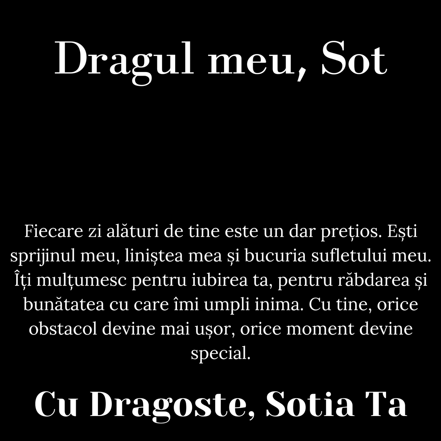 Cadou Sot - Lantisor cu Cruce si mesaj de Dragoste