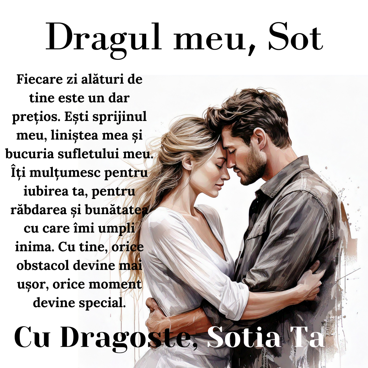 Cadou Sot - Lantisor cu Cruce si mesaj de Dragoste