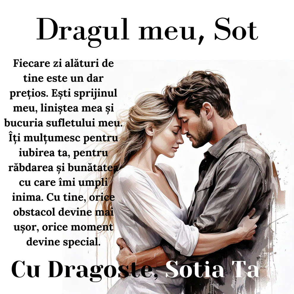Cadou Sot - bratara din piele cu mesaj de Dragoste