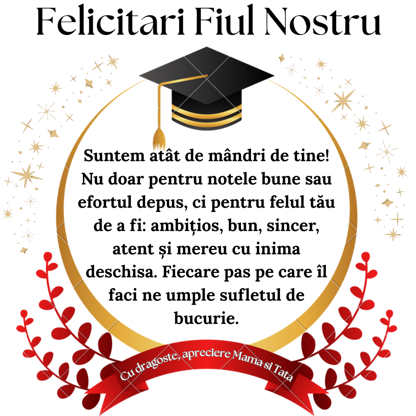 Cadou Absolvire Fiu - Lantisor cu Cruce si mesaj de Dragoste