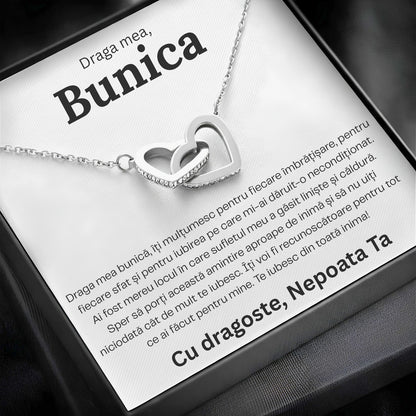 Cadou Bunica – Colier cu Zirconiu și Mesaj de Dragoste