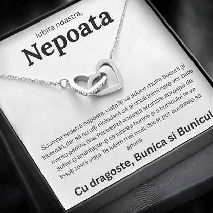 Cadou Nepoata– Colier cu Zirconiu și Mesaj de Dragoste