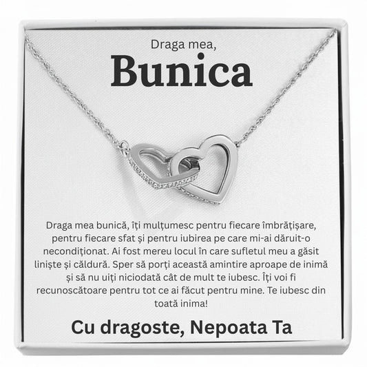Cadou Bunica – Colier cu Zirconiu și Mesaj de Dragoste