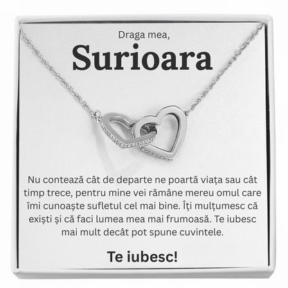 Cadou Sora– Colier cu Zirconiu și Mesaj de Dragoste