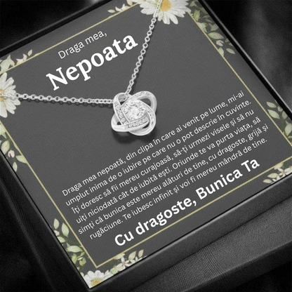 Cadou Nepoata– Colier cu Zirconiu și Mesaj de Dragoste