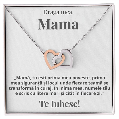 Cadou Mama – Colier cu Zirconiu și Mesaj de Dragoste
