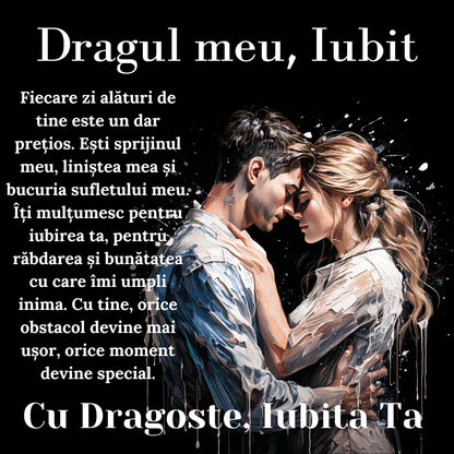 Cadou Iubit - bratara din piele cu mesaj de Dragoste