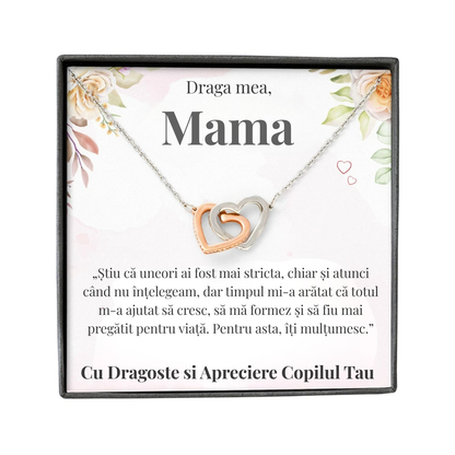 Cadou Mama – Colier cu Zirconiu și Mesaj de Dragoste