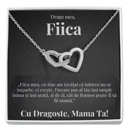Cadou Fiica – Colier cu Zirconiu și Mesaj de Dragoste
