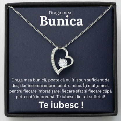 Cadou Bunica – Colier cu Zirconiu și Mesaj de Dragoste