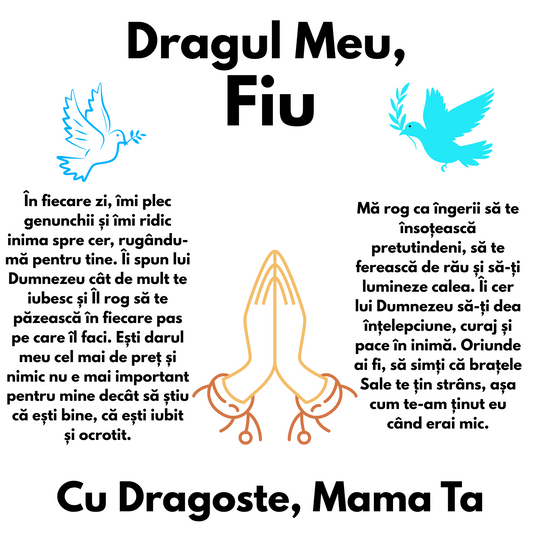 Cadou Fiu - Lantisor cu Cruce si mesaj de Dragoste Faith