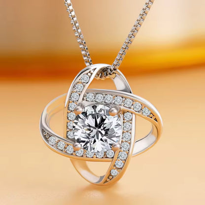 Cadou Sotie – Colier cu Zirconiu și Mesaj de Dragoste