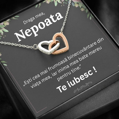 Cadou Nepoata– Colier cu Zirconiu și Mesaj de Dragoste