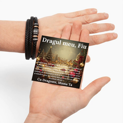 Cadou Sot - bratara din piele cu mesaj de Dragoste