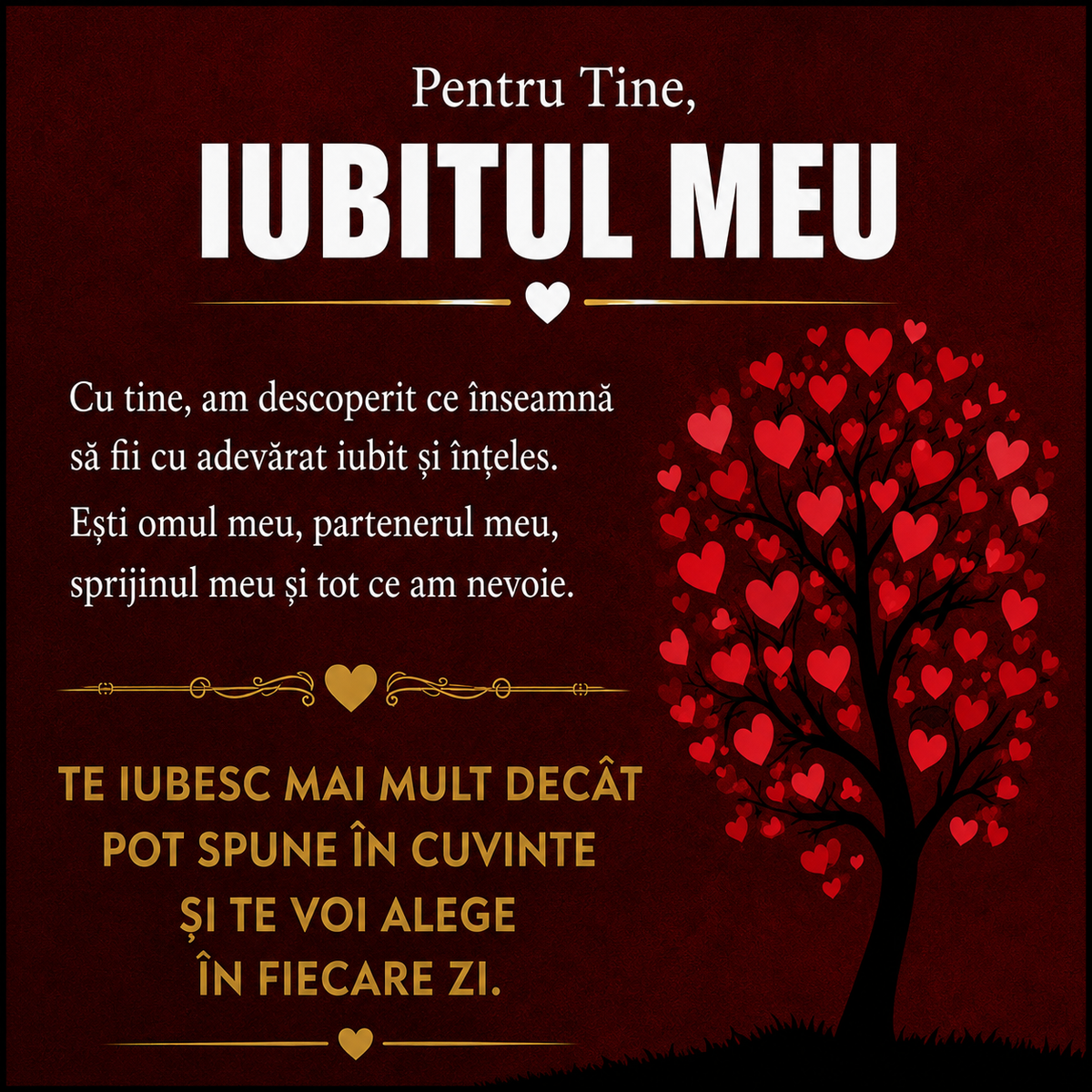 Cadou Iubit - Bratara din piele cu mesaj de Dragoste