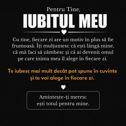 Idei Cadou Iubit - bratara din piele cu mesaj de Dragoste