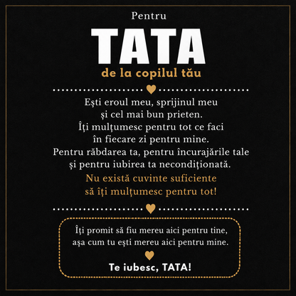 Cadou Tata - bratara din piele cu mesaj de Dragoste
