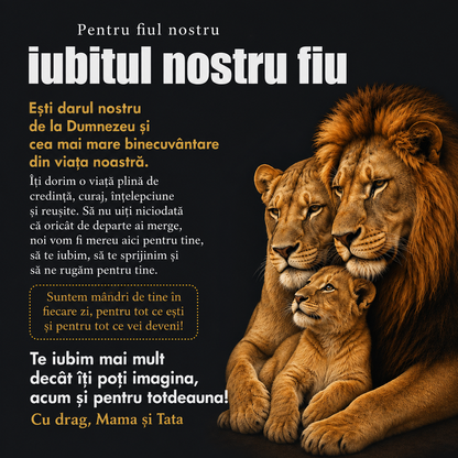 Cadou Fiu - Lantisor cu Cruce si mesaj de Dragoste