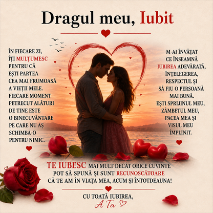 Cadou Iubit - Lantisor cu Cruce si mesaj de Dragoste