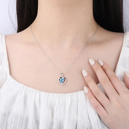 Set Cadou Colier din Argint 925 placat cu aur alb Rodiat, cutie deosebita in forma de carte cu mesaj emotionant in interior de la Mama pentru Fiica