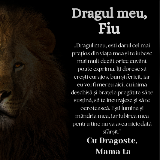 Cadou Fiu - bratara din piele cu mesaj de Dragoste