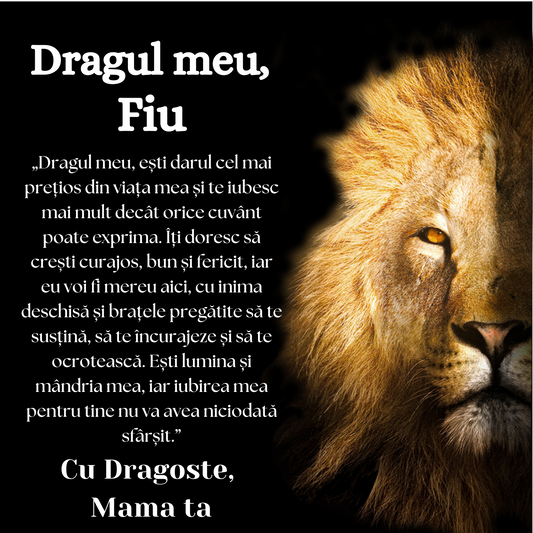 Cadou Fiu - bratara din piele cu mesaj de Dragoste