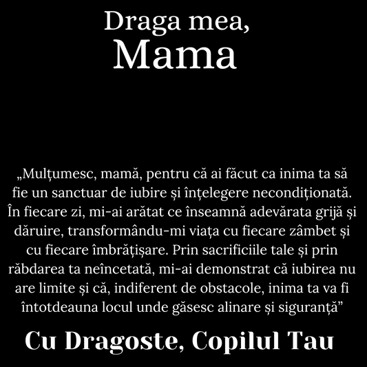 Cadou Mama – Colier Argint 925 cu Zirconiu și Mesaj de Dragoste