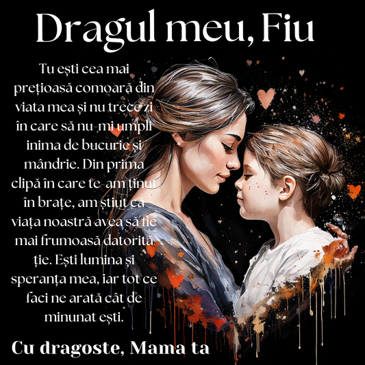 Cadou Fiu - Lantisor cu Cruce si mesaj de Dragoste